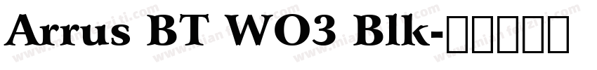 Arrus BT WO3 Blk字体转换